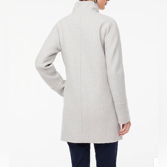 NWOT J Crew Wool City Coat with Full Zip in Heather Dusk Size 2 - Picture 3 of 12